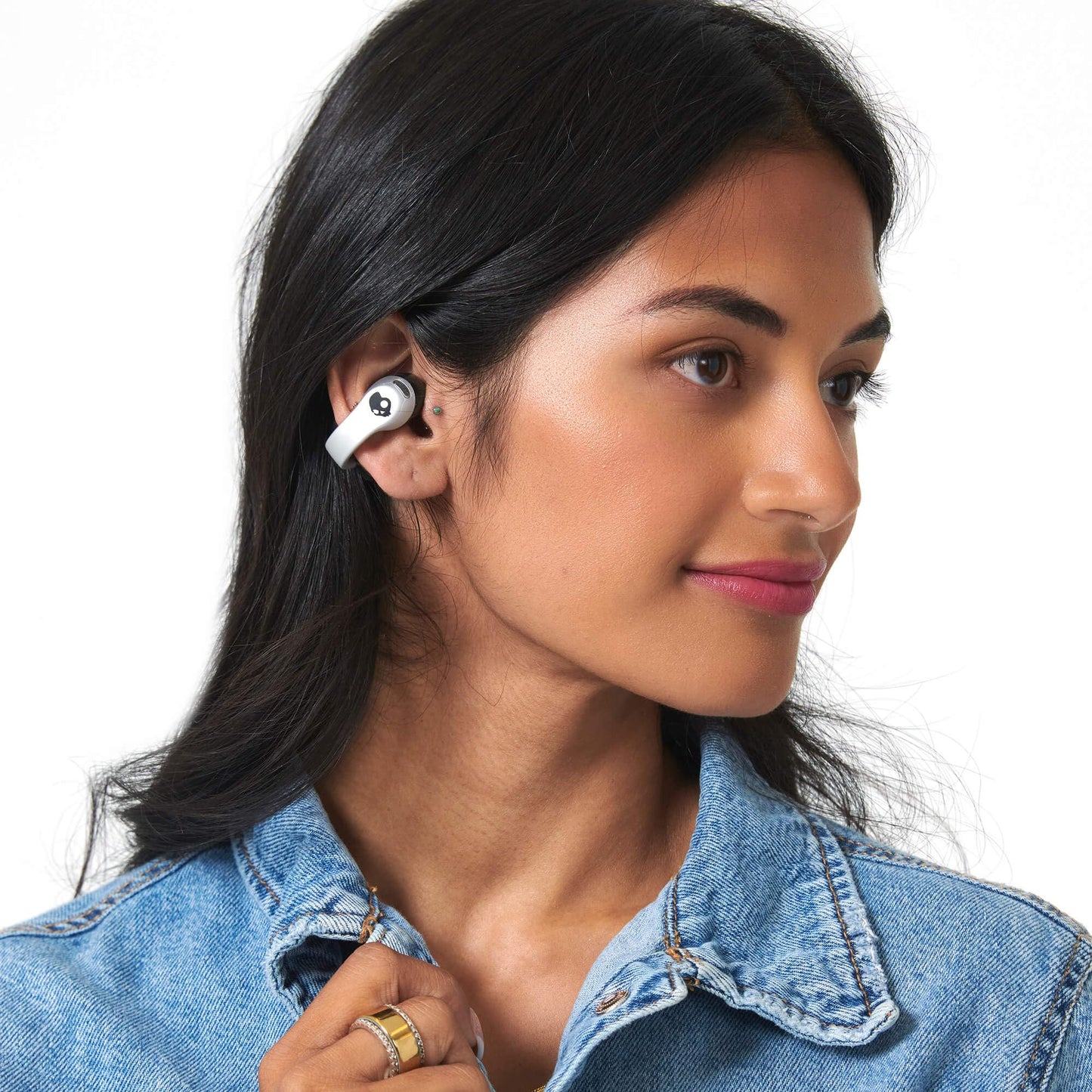 Skullcandy Push 720 Open Wireless Open-Ear Bluetooth Earbuds - Chrome