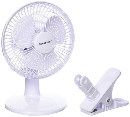 HOMEBASIX F-0645 Personal/Table Clip-On Fan, 6-Inch
