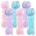 Celehappy 6pcs Jellyfish Paper Lanterns Blue Pink Purple Under The Sea Party Decorations for Mermaid Ocean Themed Birthday Party Decorations Baby