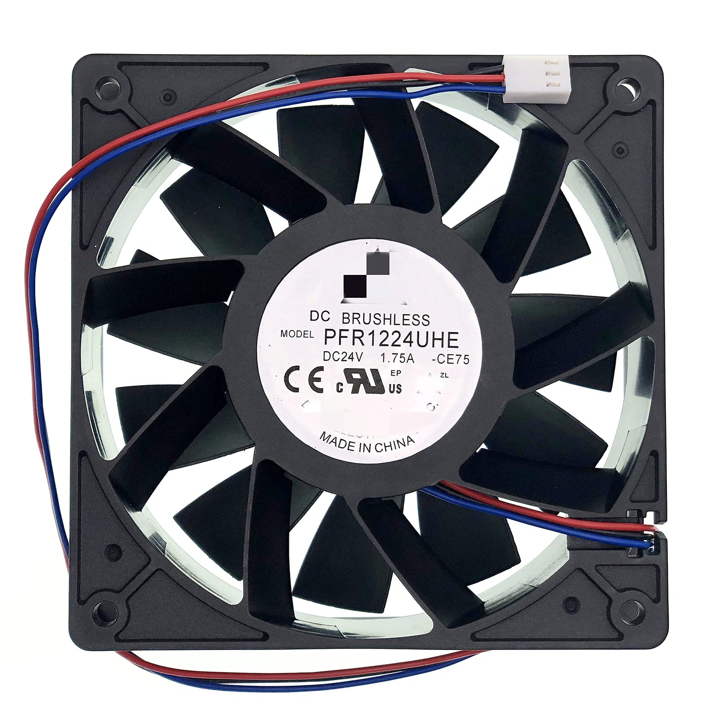 New Cooling Fan for PFR1224UHE-CE75 12038 DC 24V 1.75A 3-Wire Size: 120X120X38mm