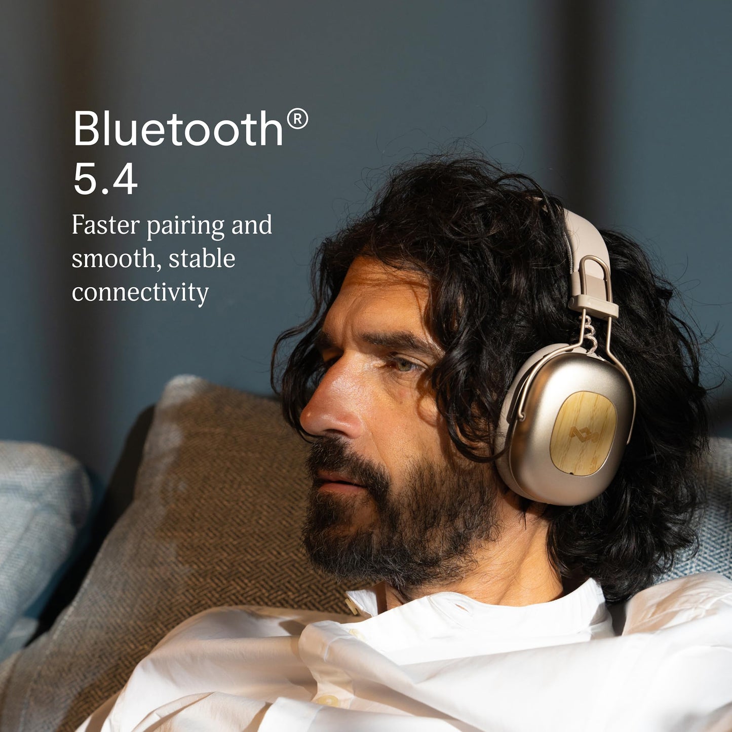 House of Marley Positive Vibration Rebel Wireless ANC Headphones - Over Ear Bluetooth Earphones with Adaptive Noise Cancelling, 130 H Playtime, IPX5…