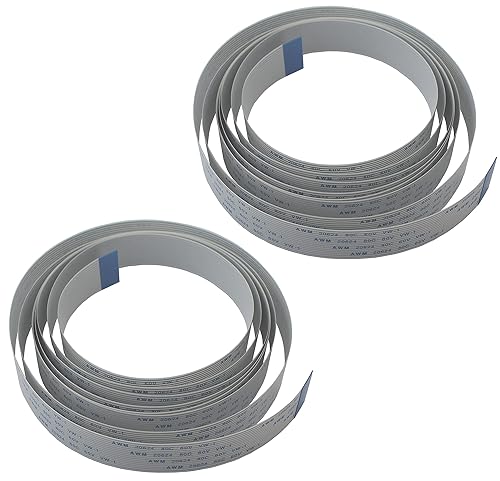 A1 FFCs - Long Flex Cable for Raspberry Pi Camera - White 2m / 6.56ft (2 Pack)