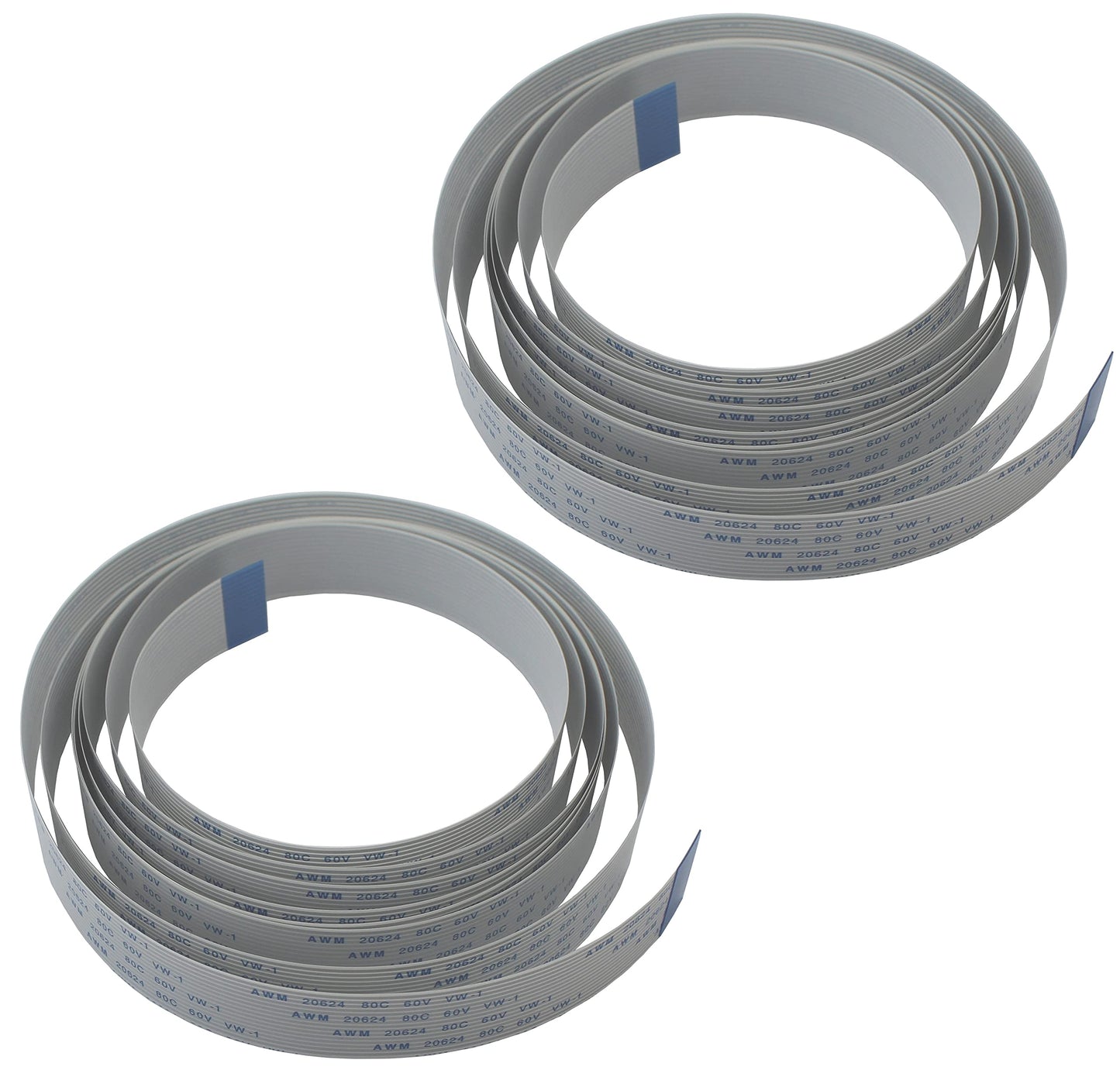 A1 FFCs - Long Flex Cable for Raspberry Pi Camera - White 2m / 6.56ft (2 Pack)