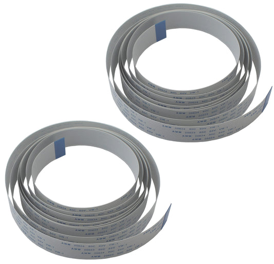 A1 FFCs - Long Flex Cable for Raspberry Pi Camera - White 2m / 6.56ft (2 Pack)