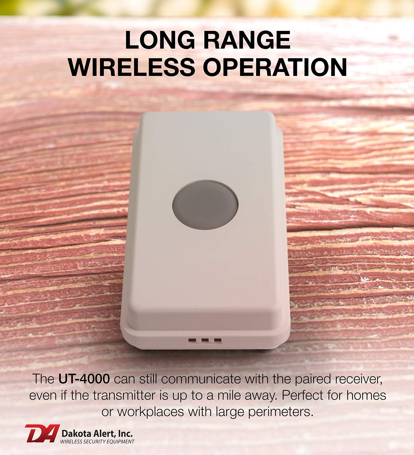 Dakota Alert UT-4000, Universal Transmitter for Wireless Home Security & Doorbell-1 Mile Long Range, Compatible with 4000 Series Receiver, Driveway