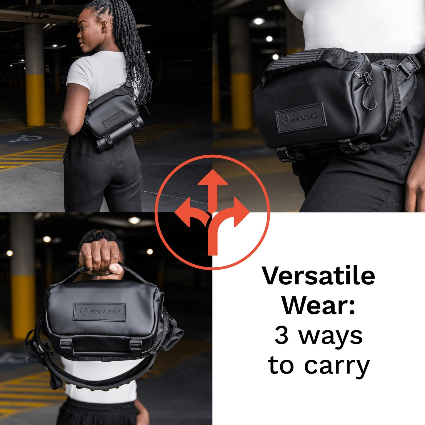 WANDRD ROGUE V1 3L Sling: Compact Camera Sling and Crossbody Bag with Fast Access, 3-Way Carry- Lightweight Everyday Bag Great for Travel