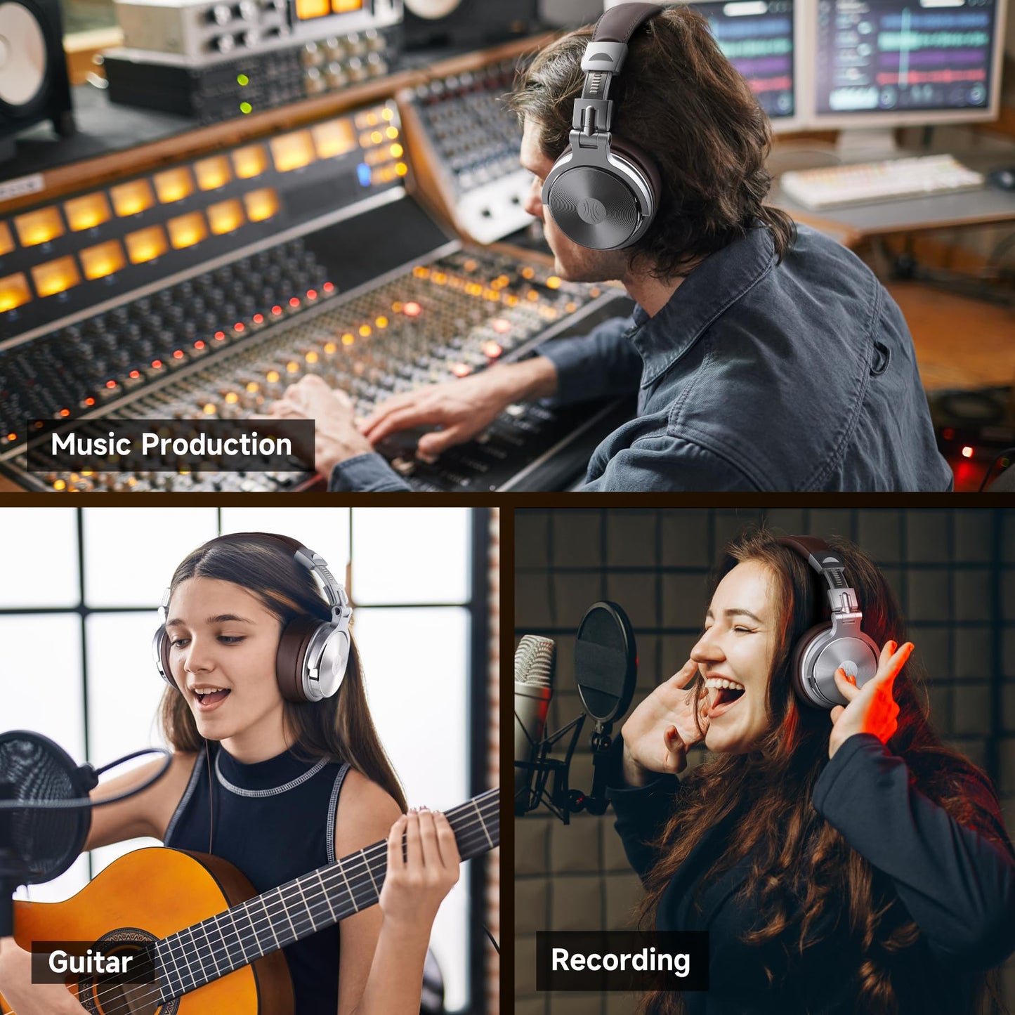 OneOdio Pro-30 Over Ear Headphone, Wired Premium Stereo Sound Headsets with 50mm Driver, Foldable Comfortable Headphones with Protein Earmuffs…