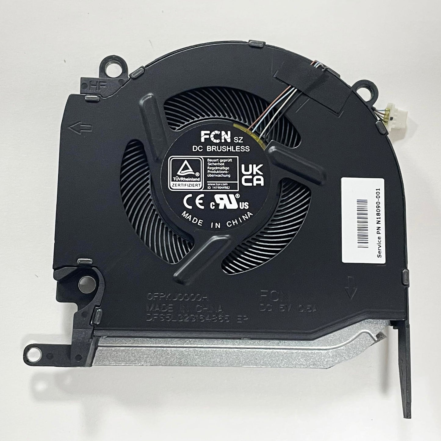 Fleshy Leaf CPU+GPU Cooling Fan Replacement for HP OMEN 16-K 16-N Pro TPN-Q280 0FPKK0000H DFS5K223052839 0FPKJ0000H DFS5L32G164865 N18090-001