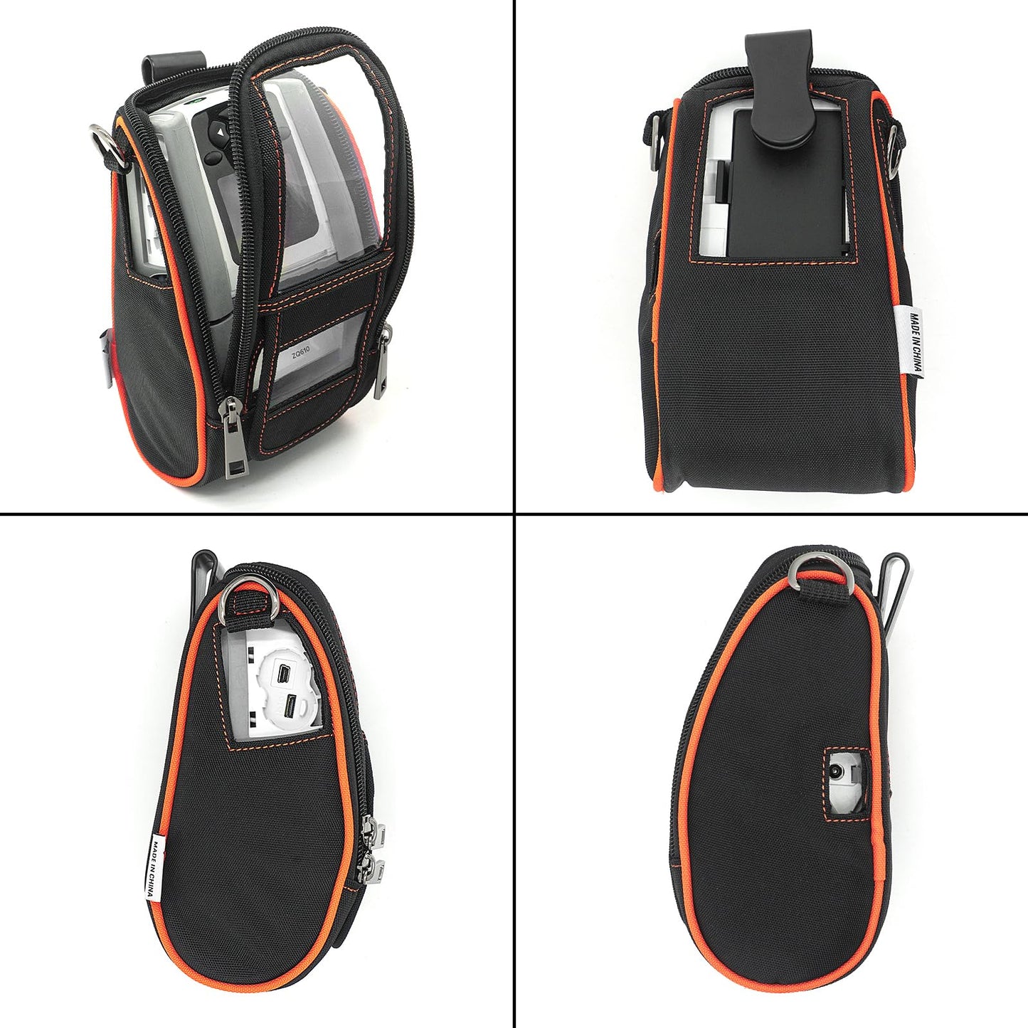 Soft Carrying Case for Zebra ZQ610 QLN220 ZR628 Mobile Thermal Printer - 2024 Upgrade Case Holster with Shoulder Strap and Belt Clip Compatible
