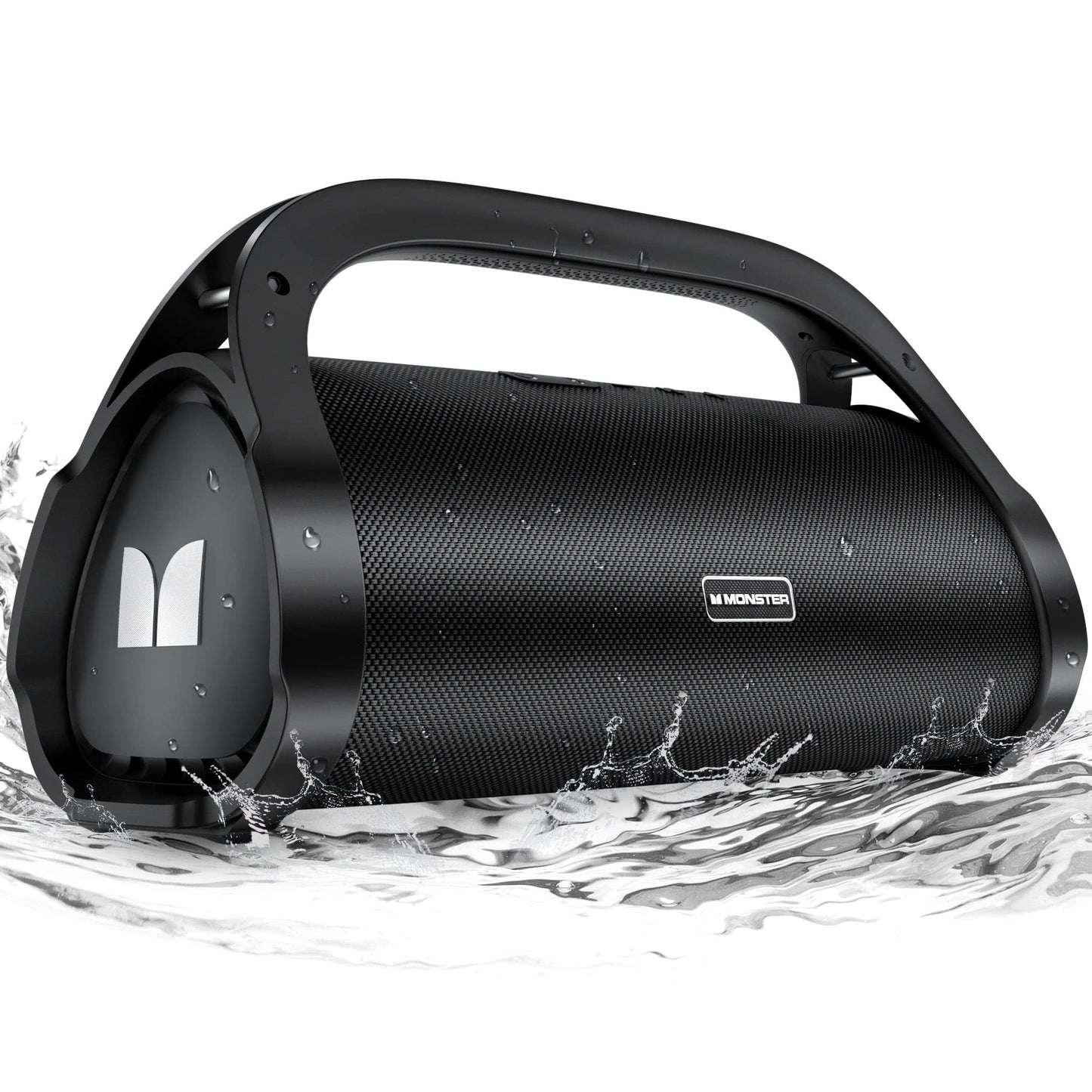Monster Adventurer Max Boombox Bluetooth Speaker, IPX7 Waterproof Outdoor Speakers with Double Subwoofer, 100W Stereo Sound and Rich Bass, Wireless