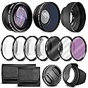 Ultra Deluxe Lens Kit for Canon Rebel T3, T5, T5i, T6, T6i, T7, T7i, EOS 80D, EOS 77D Cameras with Canon EF-S 18-55mm is II Lens - Includes: 7pc 58mm