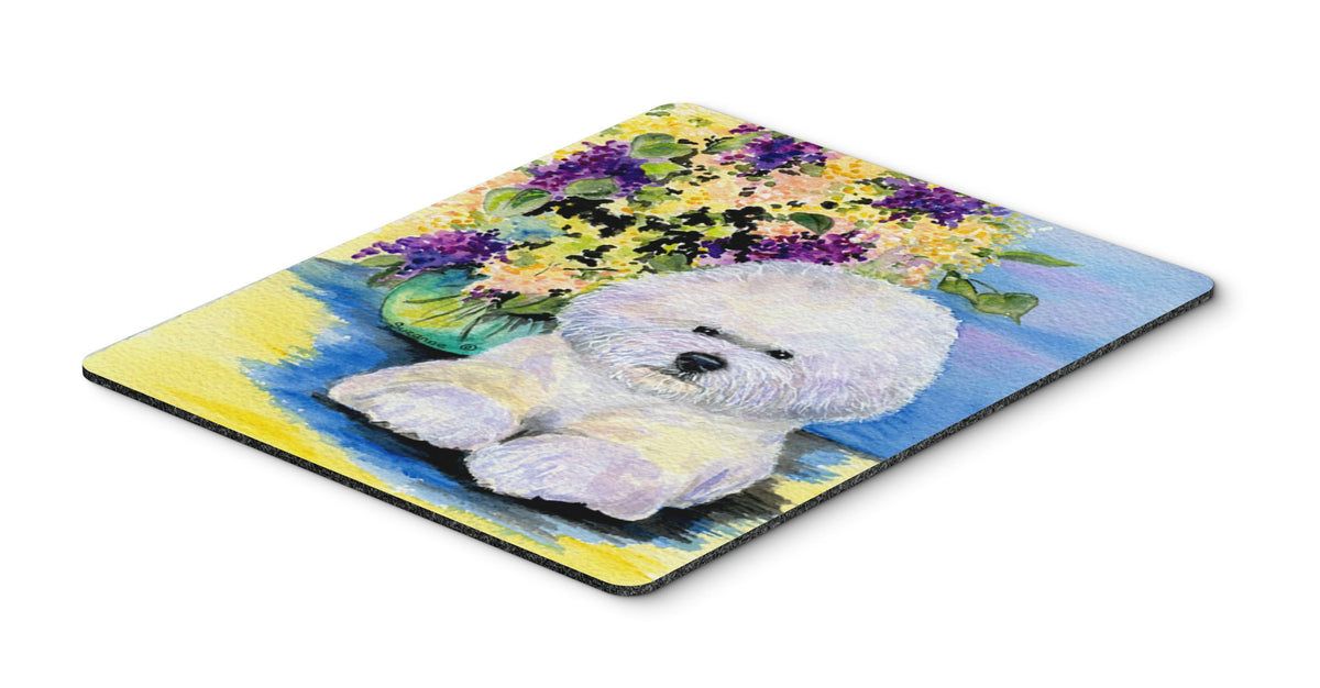 Caroline's Treasures SS8295MP "Bichon Frise Mouse Pad, Hot Pad or Trivet" for Home Office Gaming Working Computers Laptop Mouse Mat,Washable Large