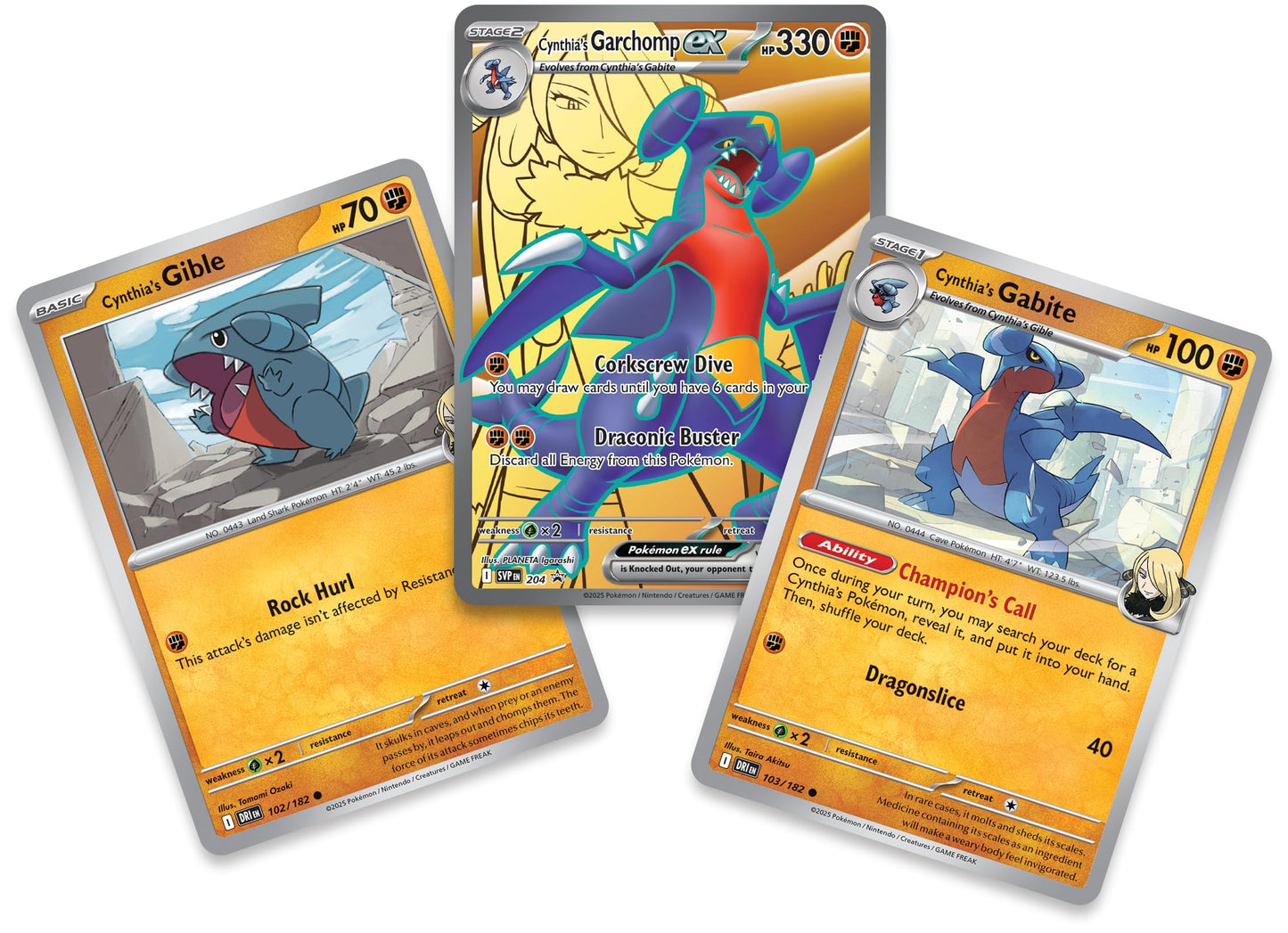 Pokemon TCG: Cynthia’s Garchomp ex Premium Collection - 6 Packs, Stickers, Promos