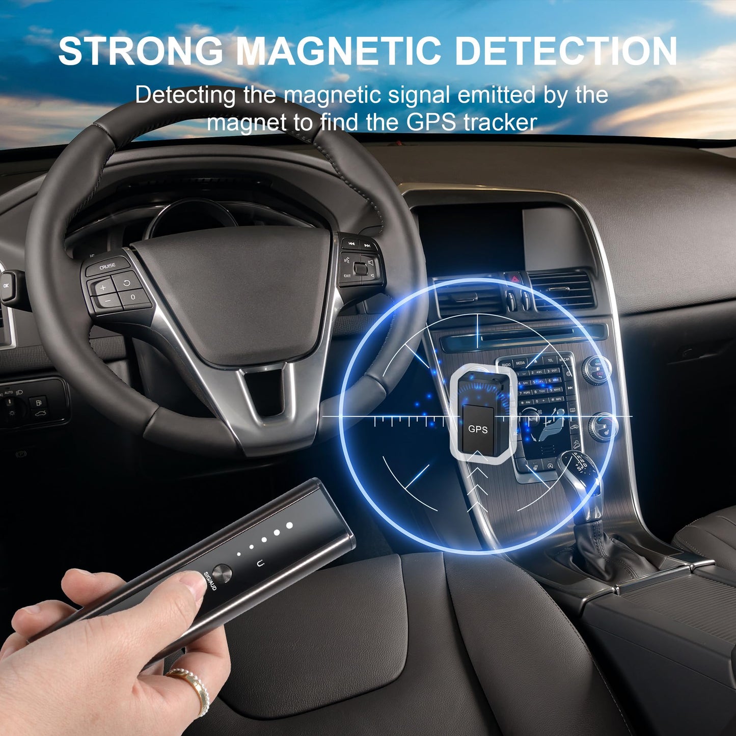 Nisreen 2025 Version Camera Finder Detector-KT-02 Hidden Device Detector with Vibration Sound Alarm & Flashlight, Detecting Spy Camera/GPS