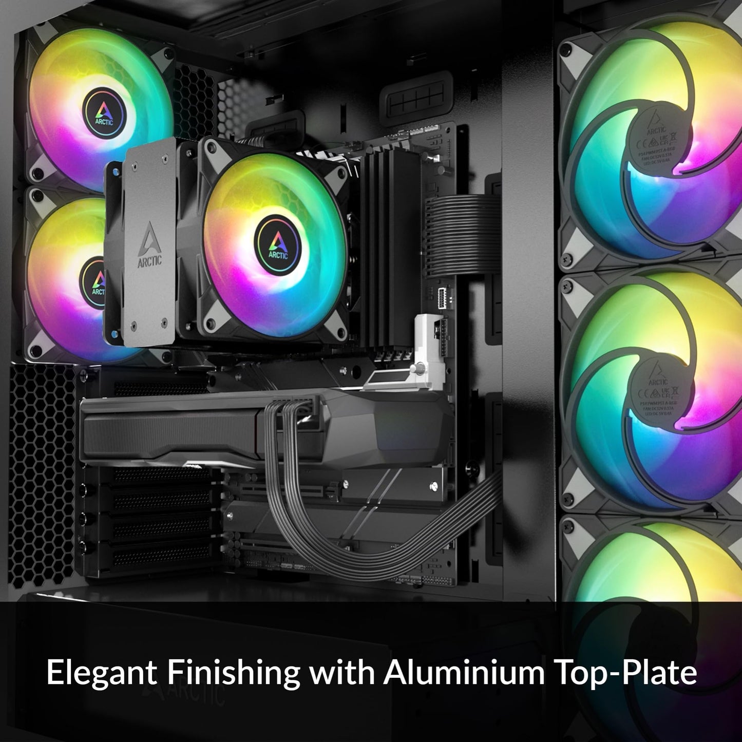 ARCTIC Freezer 36 A-RGB - Single-Tower CPU Cooler with Push-Pull, Two Pressure-optimised 120 mm P Fans and ARGB Lighting, Fluid Dynamic Bearing