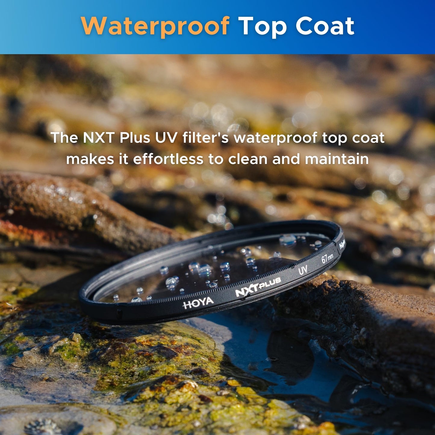 Hoya NXT Plus 62mm UV Filter - Schott B270 Clear Glass with 10-Layer HMC Multi-Coating for 98% Light Transmission, Waterproof Top-Coat, Aluminum Frame