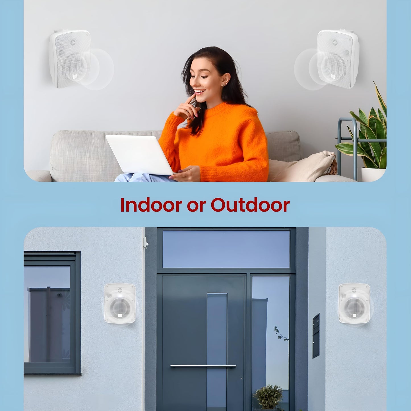 PYLE Outdoor Bluetooth Speakers - 2 Outdoor Speakers Ceiling Mount 600 Watt Crystal Clear Sounding Audio Speakers, Weather/Waterproof Universal
