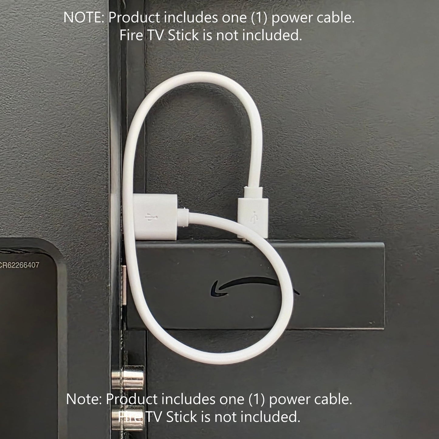ienza USB Power Cable for Fire Stick, Replacement Charger Compatible with Firestick/Fire TV Stick Power Adapter/Cable/Cord (White-Non-Braided-PVC)