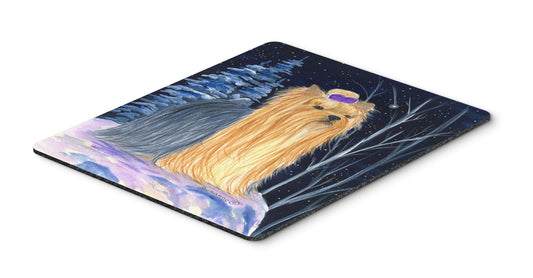 Caroline's Treasures SS8365MP "Starry Night Yorkie Mouse Pad, Hot Pad or Trivet" for Home Office Gaming Working Computers Laptop Mouse Mat,Washable