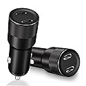 USB C Car Charger, 2Pack 60W Dual USB C Adapter Fast Charging Power Delivery Adapter Fast Type C Car Charger Plug Compatible with iPhone 17/17 Pro/17