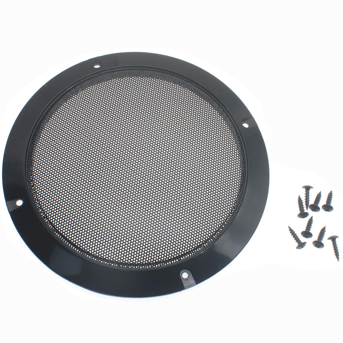 SYCZIOHU 2 Pcs 10 Inch Speaker Grill Steel Mesh Round Subwoofer Grill Waffle Protector Guard Speaker Cover Decorative Car Audio Grille Black