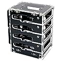 C4Labs Zebra Bramble Cluster Fan Case - Raspberry Pi 4B & 3B+ (4 Stack, Black Ice)