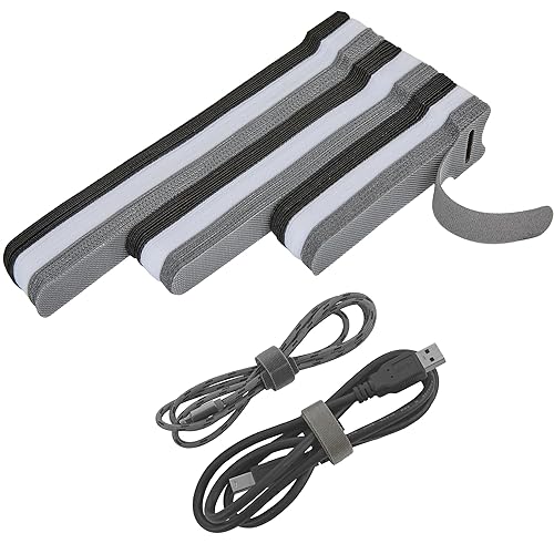 NBTORCH 90 PCS Reusable Cable Ties with Hook and Loop, Multi-purpose Adjustable Cable Management Wire Ties Cable Straps for Organizing Home, Office