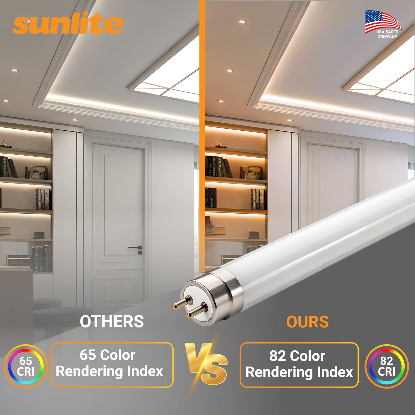 Sunlite F54T5/850/HO 4 Foot T5 Linear Fluorescent Lamp, 54 Watts, 5000 Lumens, 5000K Daylight, Miniature G5 Bi-Pin Base, ROHS Compliant, High