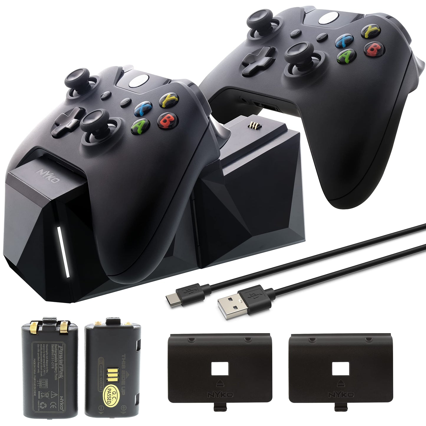 Nyko Xbox One Power Kit Plus - Rechargeable Battery Kit with 2 Batteries, Micro-USB Charge Cable - Not Compatible with Xbox S/X - Not Compatible