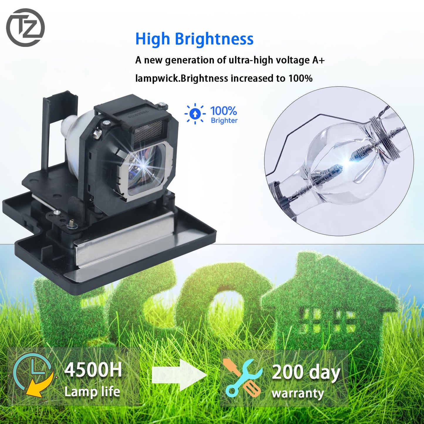 TZRSQL OEM ET-LAE4000 Replacement Projector Lamp Bulb for Panasonic PT-AE400 PT-AE4000 PT-AE4000U PT-AE4000E Projector Lamp with Housing
