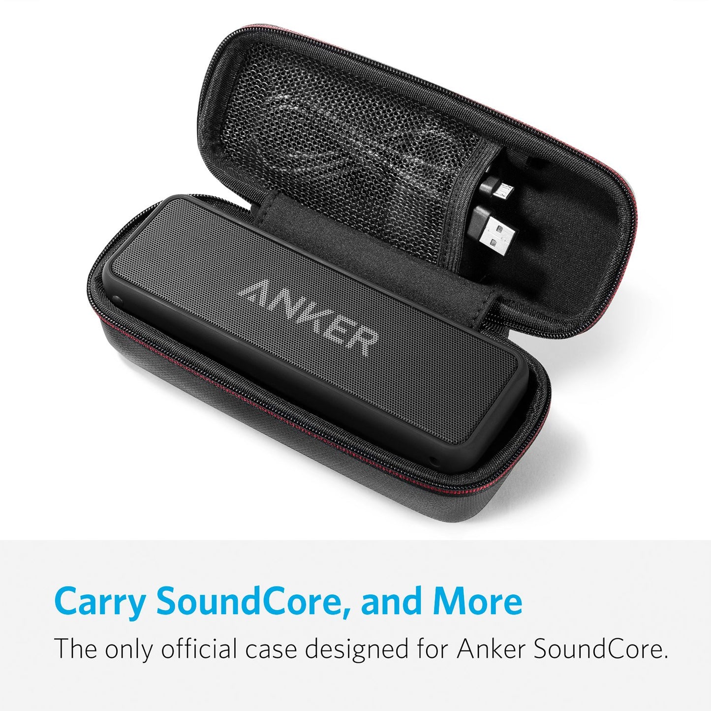 SoundCore Official Travel Case (for SoundCore 2 Speaker/Anker 737 Power Bank) - PU Leather Premium Protection Carry Case