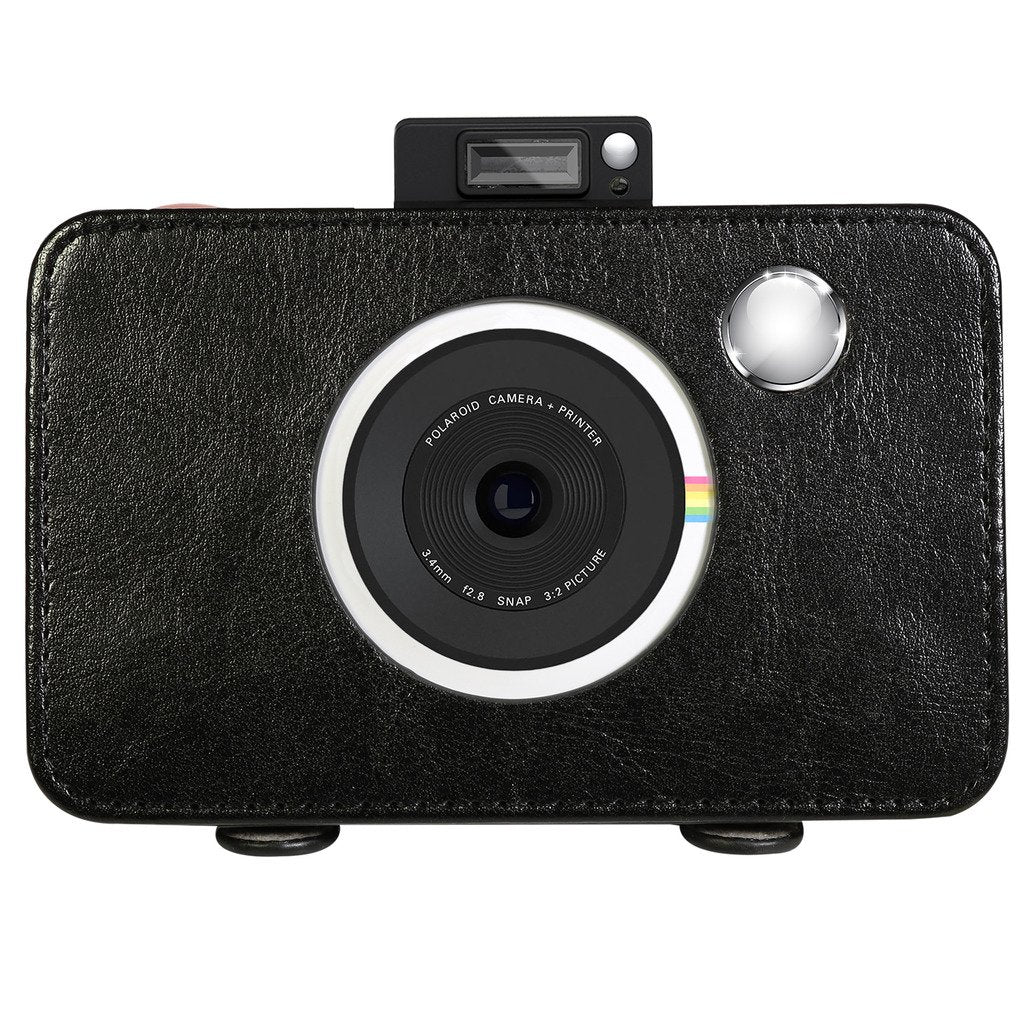 Polaroid Leatherette Case Snap Touch Instant Print Digital Camera - Custom Design for Snug Fit (Black)