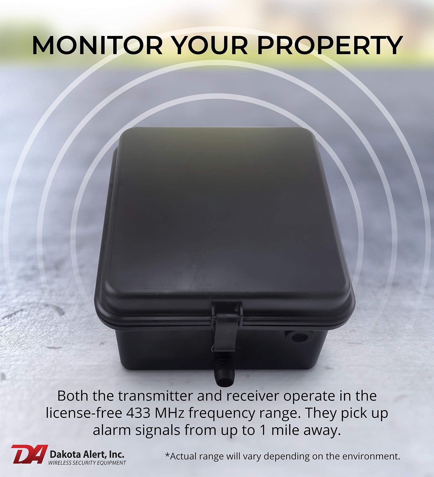 Dakota Alert Driveway Alarm Sensor - Wireless One Mile DCRH-4k Plus Rubber Hose Driveway Alarm System, Relay Outputs, RE-4k Plus Receiver & DCHT-4000