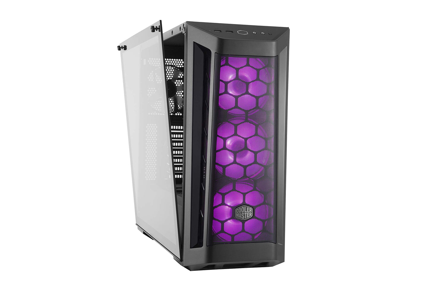 Cooler Master MasterBox MB511 ARGB ATX Mid-Tower with Three 120mm ARGB Fans, Fine Mesh Front Panel, Mesh Side Intakes, Tempered Glass & ARGB Lighting