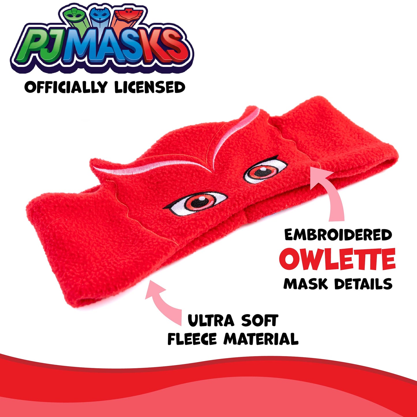CozyPhones PJ Masks Owlette Kids Headphones Over The Ear Headband Headphones - Volume Limited with Thin Speakers & Soft Fleece Headband
