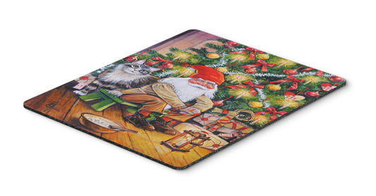 Caroline's Treasures ACG0134MP Christmas Gnome by The Tree Mouse Pad, Hot Pad or Trivet for Home Office Gaming Working Computers Laptop Mouse