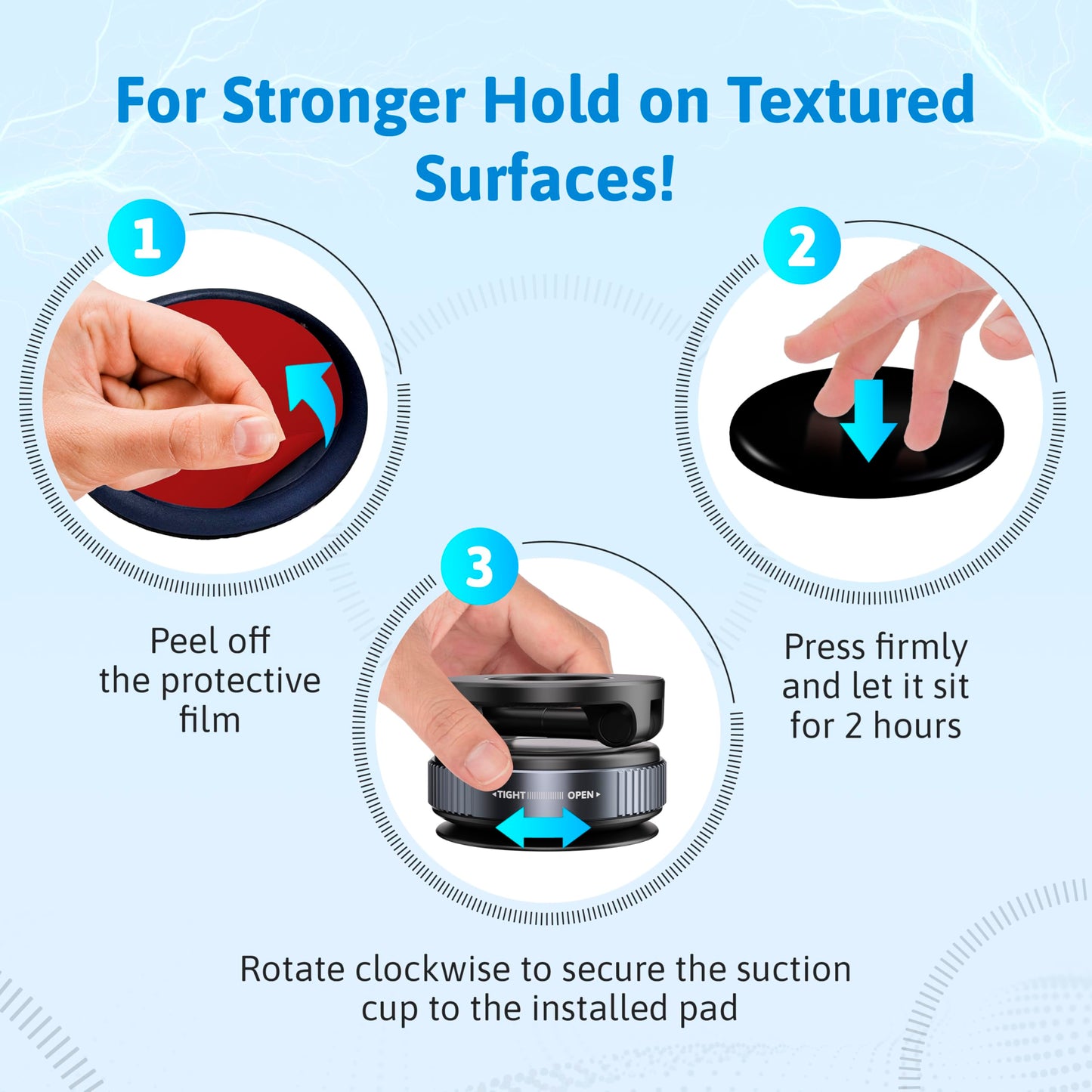 Virellix Magnetic Car Mount, Magnetic Phone Holders for Your Car, Car Phone Holder for Magsafe[24 * N55 Strong Magnets], Suction Cup Phone Mount
