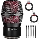 sE Electronics - V7 MC2 Mic Capsule for Sennheiser Wireless - Black - Bundle with 2 XLR Cables and 5 Cable Ties
