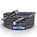 SCRUAK Extra Long iPhone Charger Cord 16Ft, 16 Feet USB C to Lightning Cable Fast Charging Nylon Braided iPhone Charger Cable for iPhone 13/13 Pro/13…