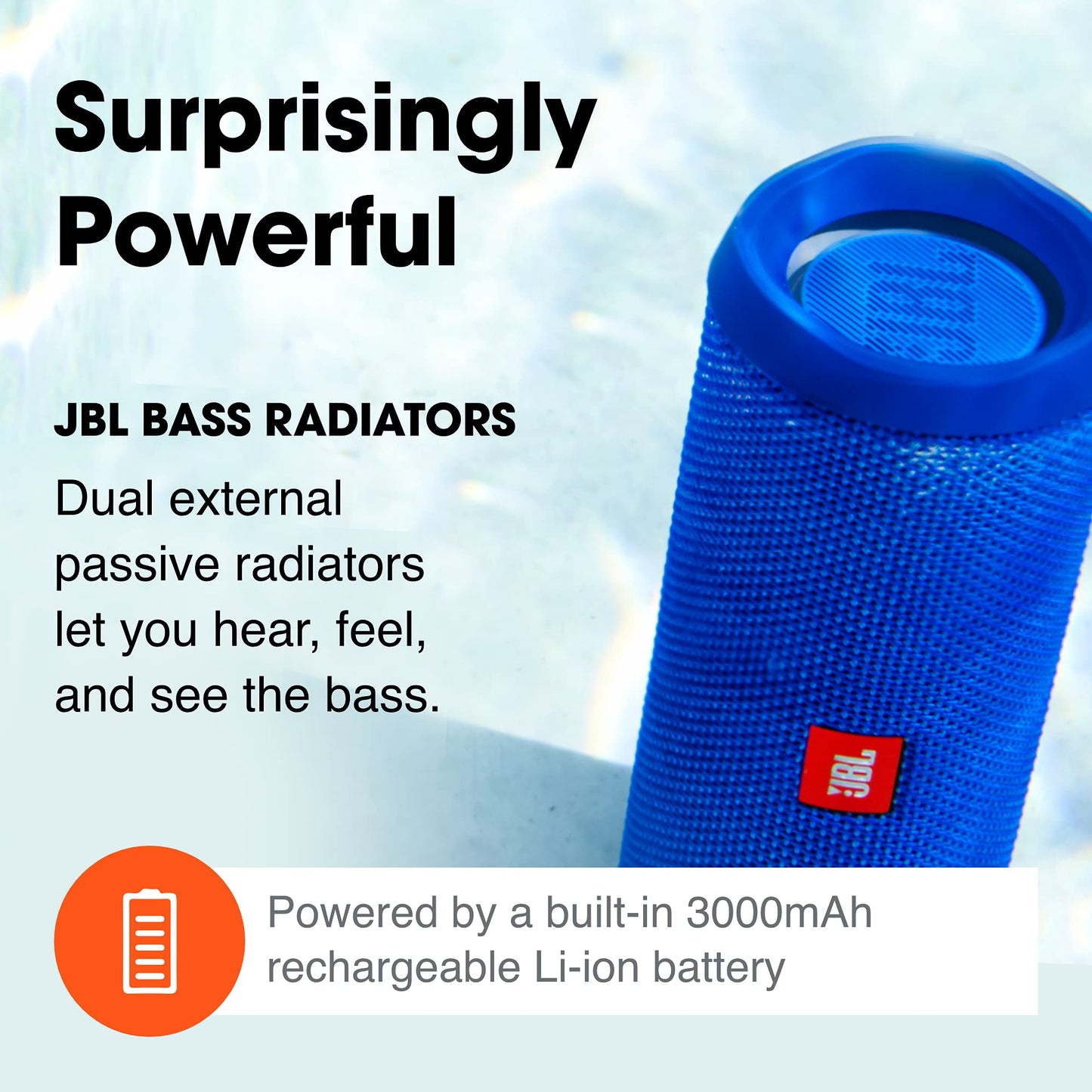 JBL Flip 4 Waterproof Portable Bluetooth Speaker - Red