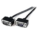 StarTech.com 6 ft. (1.8 m) VGA to VGA Cable - HD15 Male to HD15 Male - Coaxial High Resolution - Low Profile - VGA Monitor Cable (MXT101MMLP6),Black