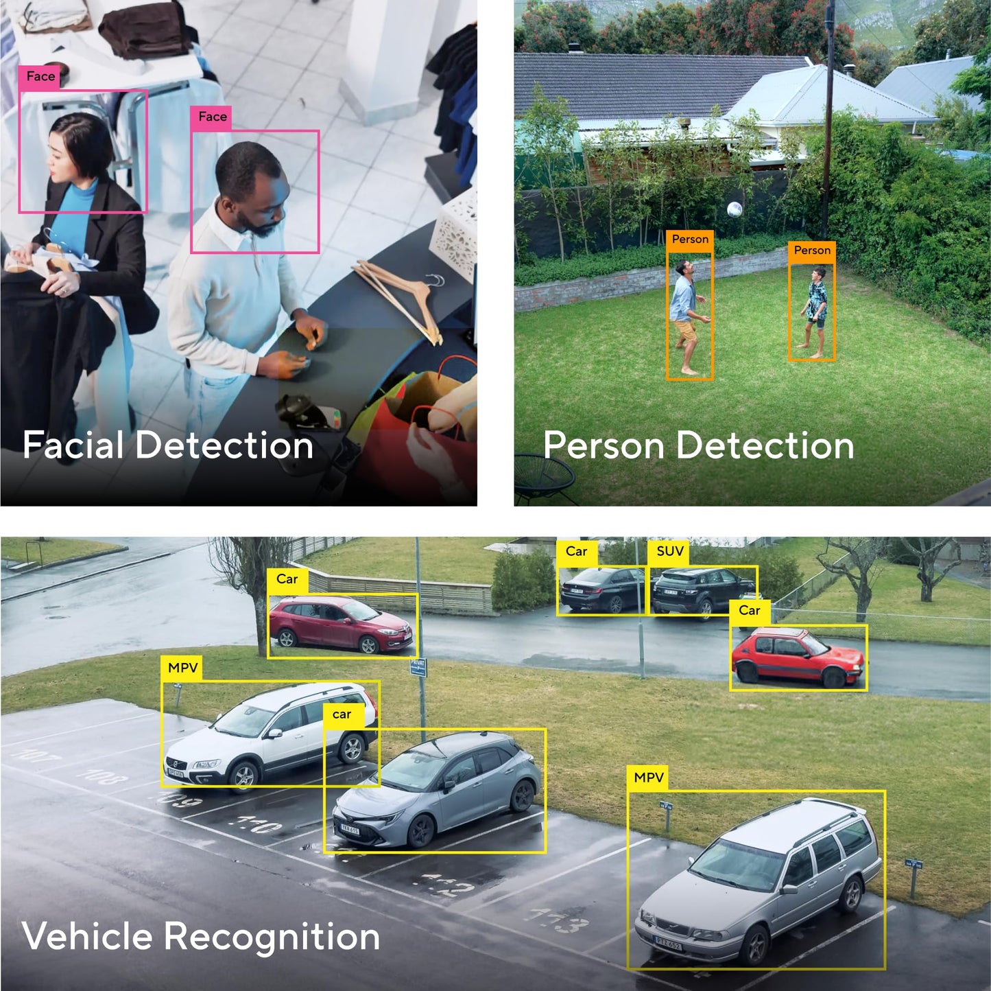 ULTICAM IQ 2K Wired Gemini AI Security Camera - 160° Wide Angle, Free 7?Day Cloud Storage, Dual PoE/Wi?Fi Connectivity, Person/Vehicle/Face Detection