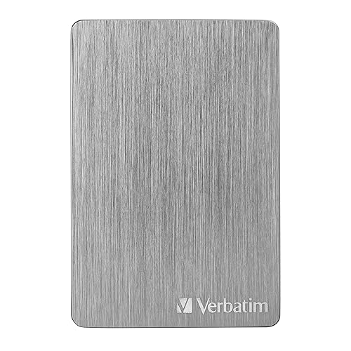 Verbatim 1TB Store 'n’ Go ALU USB 3.2 Gen 1 HDD Slim Aluminum Portable External Hard Drive - Silver