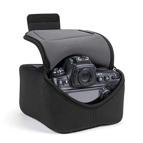 USA Gear Camera Sleeve (Large) for Mid-Size SLRs Compatible with Sony A7 V, Canon EOS R6 Mark II, Nikon Z50II & more - Padded Neoprene DSLR Case