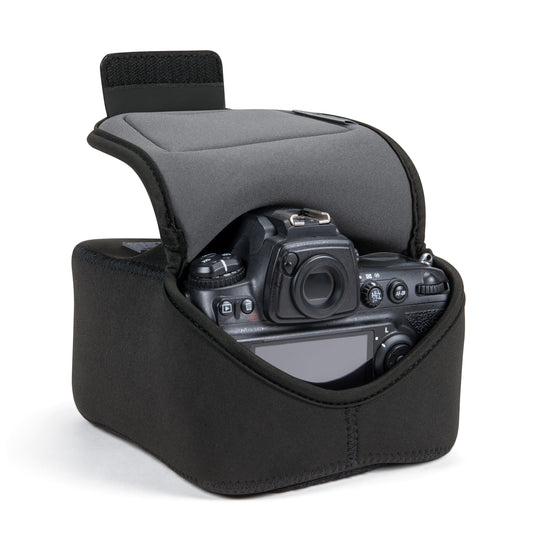 USA Gear Camera Sleeve (Large) for Mid-Size SLRs Compatible with Sony A7 V, Canon EOS R6 Mark II, Nikon Z50II & more - Padded Neoprene DSLR Case