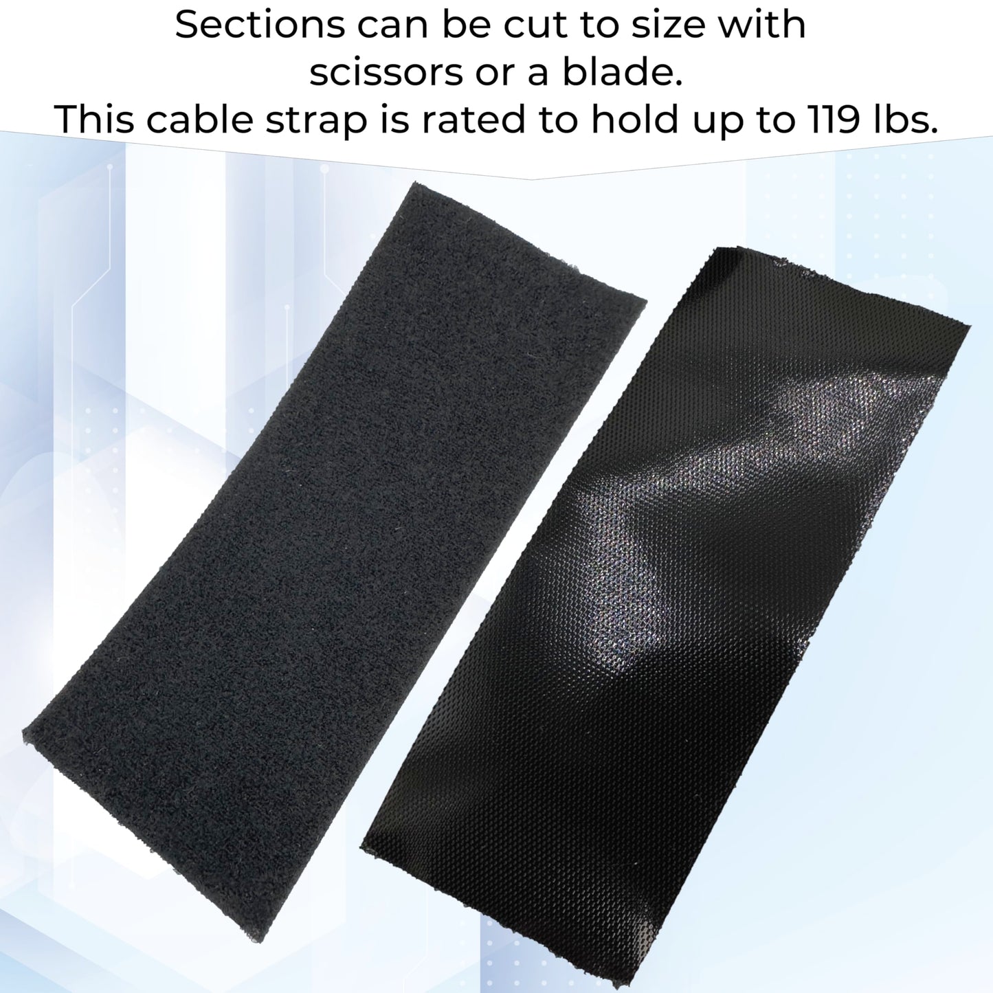 8001 Reusable Cable Tie Roll 82ft x 2 Inch Hook and Loop Tape for Wire Management Heavy Duty Straps Velcro for Cords Organization Adjustable Nylon