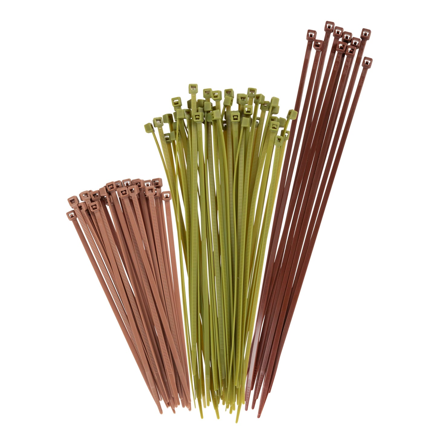 Vanish Hunting Blind Nylon Cable Ties, Assorted 100-Pack, Green/Brown/Tan