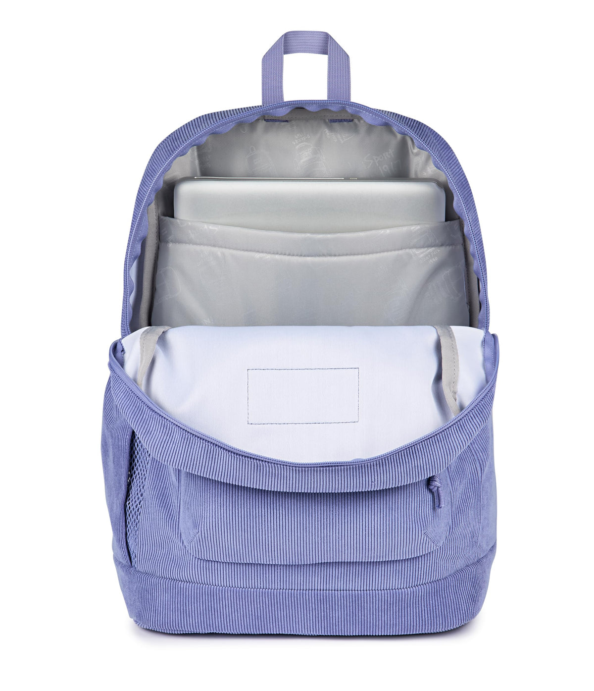 JanSport Cross Town Plus Remix Backpack - Padded Back Panel, Laptop Sleeve, and Front Pocket Organizer - Lavender Ash Corduroy