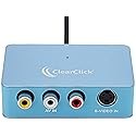 ClearClick Video to USB Lite - USB Audio Video Capture Device - Input AV, RCA, S-Video, VCR, VHS, Camcorder, Video8, Hi8, DVD, Retro Gaming Systems