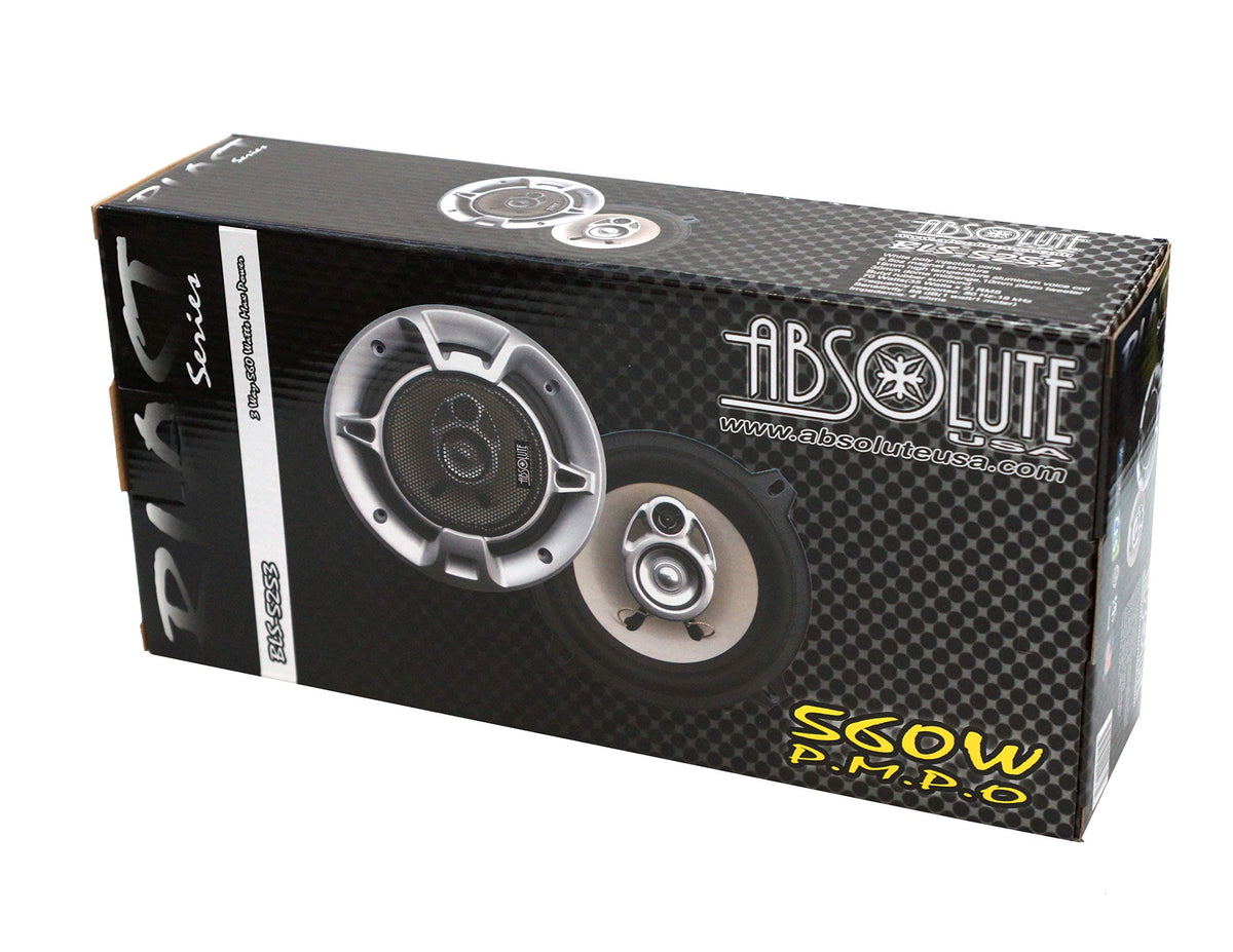 Absolute USA 4 X BLS-5253 Blast Series 5.25 Inches 3 Way Car Speakers 560 Watts Max Power, Model Number: 4BLS5253